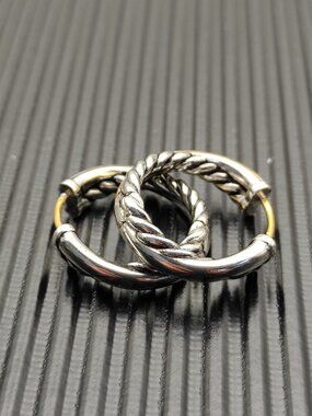 David Yurman 925 Silver Earrings with Original Pouch